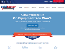 Tablet Screenshot of coldfactor.com